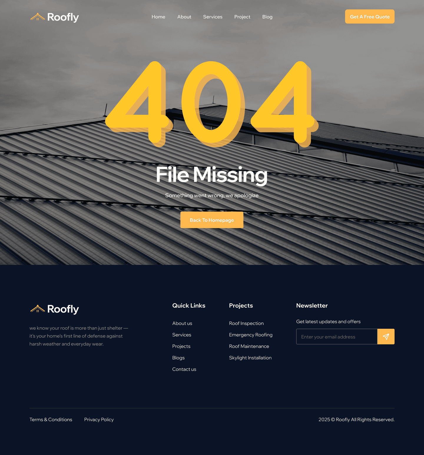 Roofer Error Page