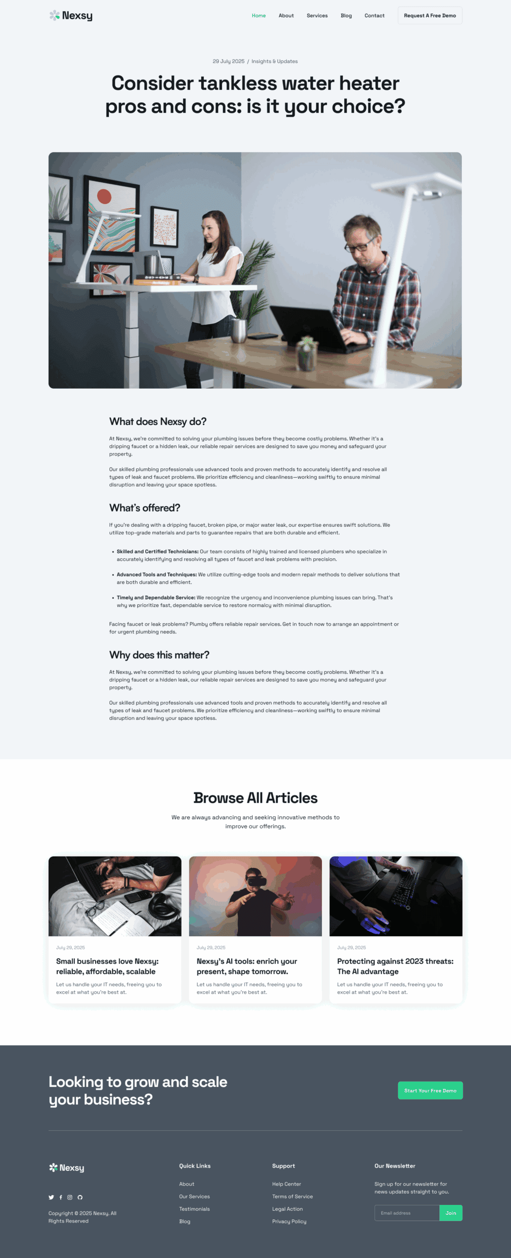 Nexsy Single Blog Post