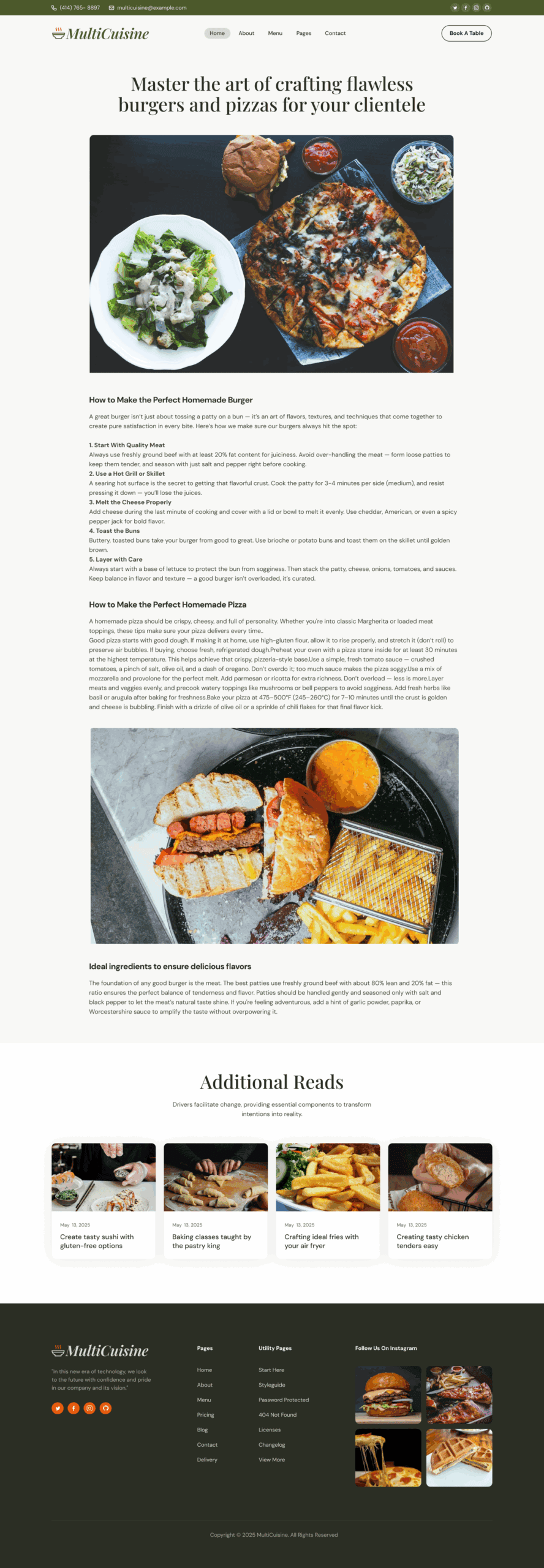MultiCusine Blog Single Post