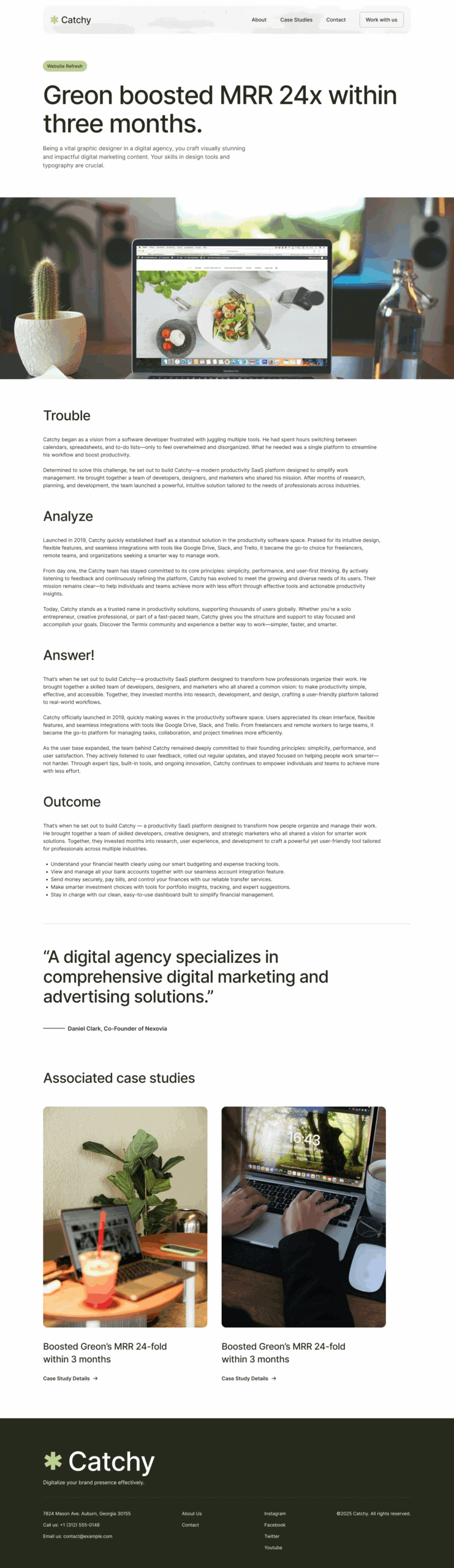 Catchy Single Blog Page