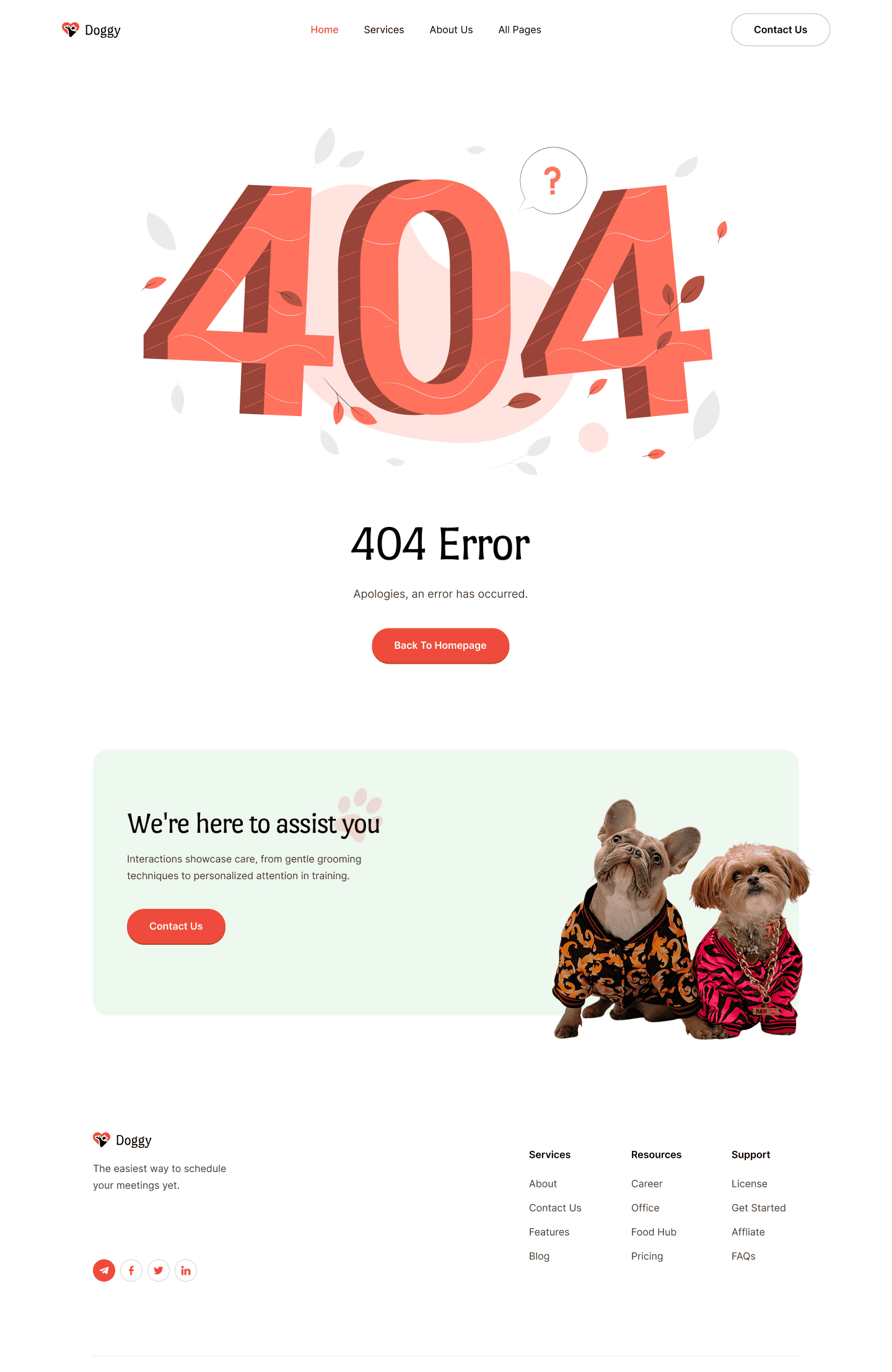 Doggy 404 Error Page