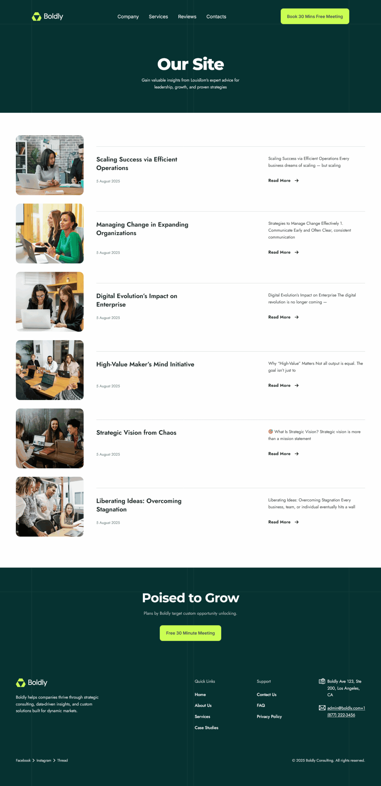 Boldly Archive Page