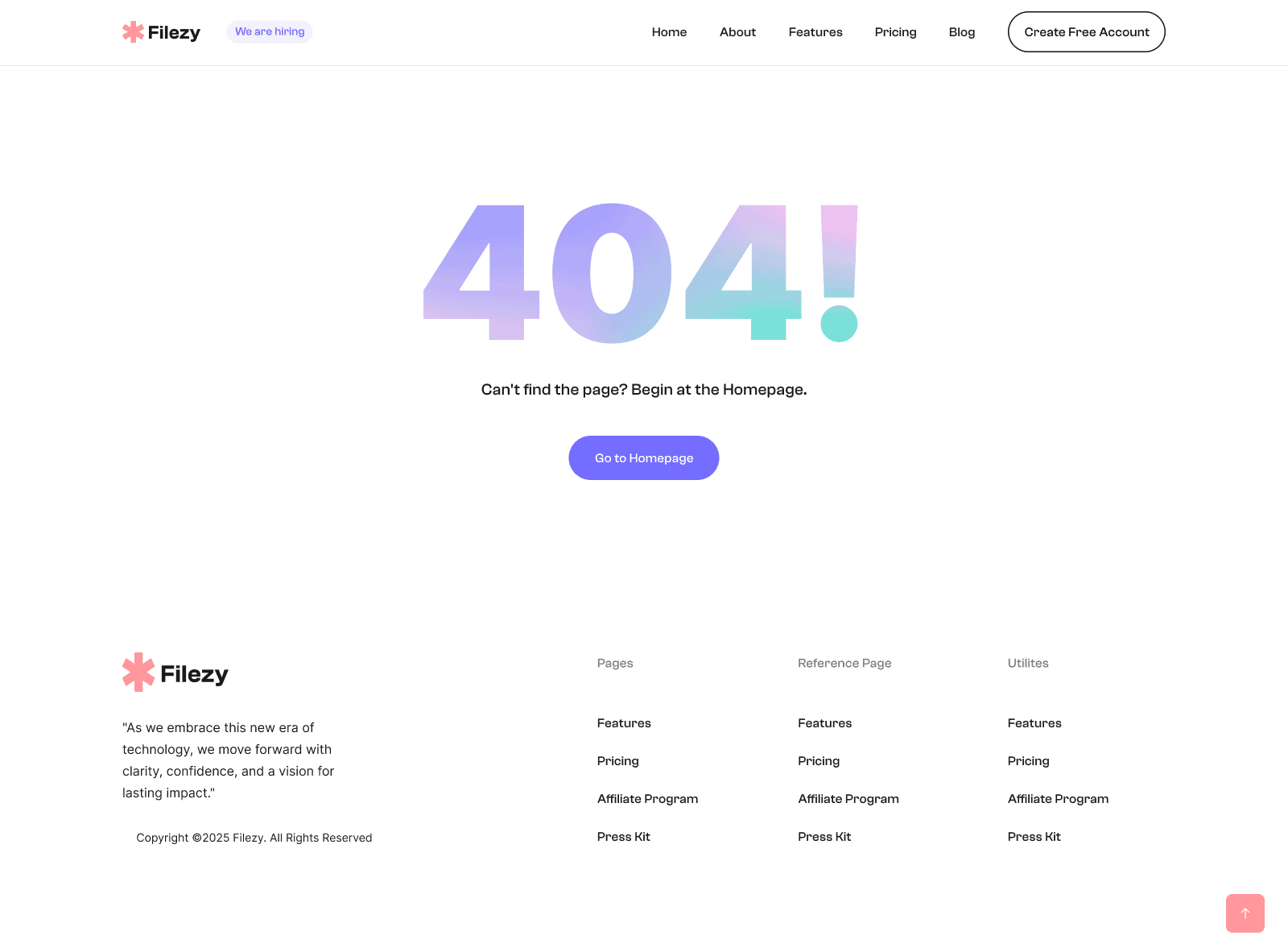 Filezy Error Template