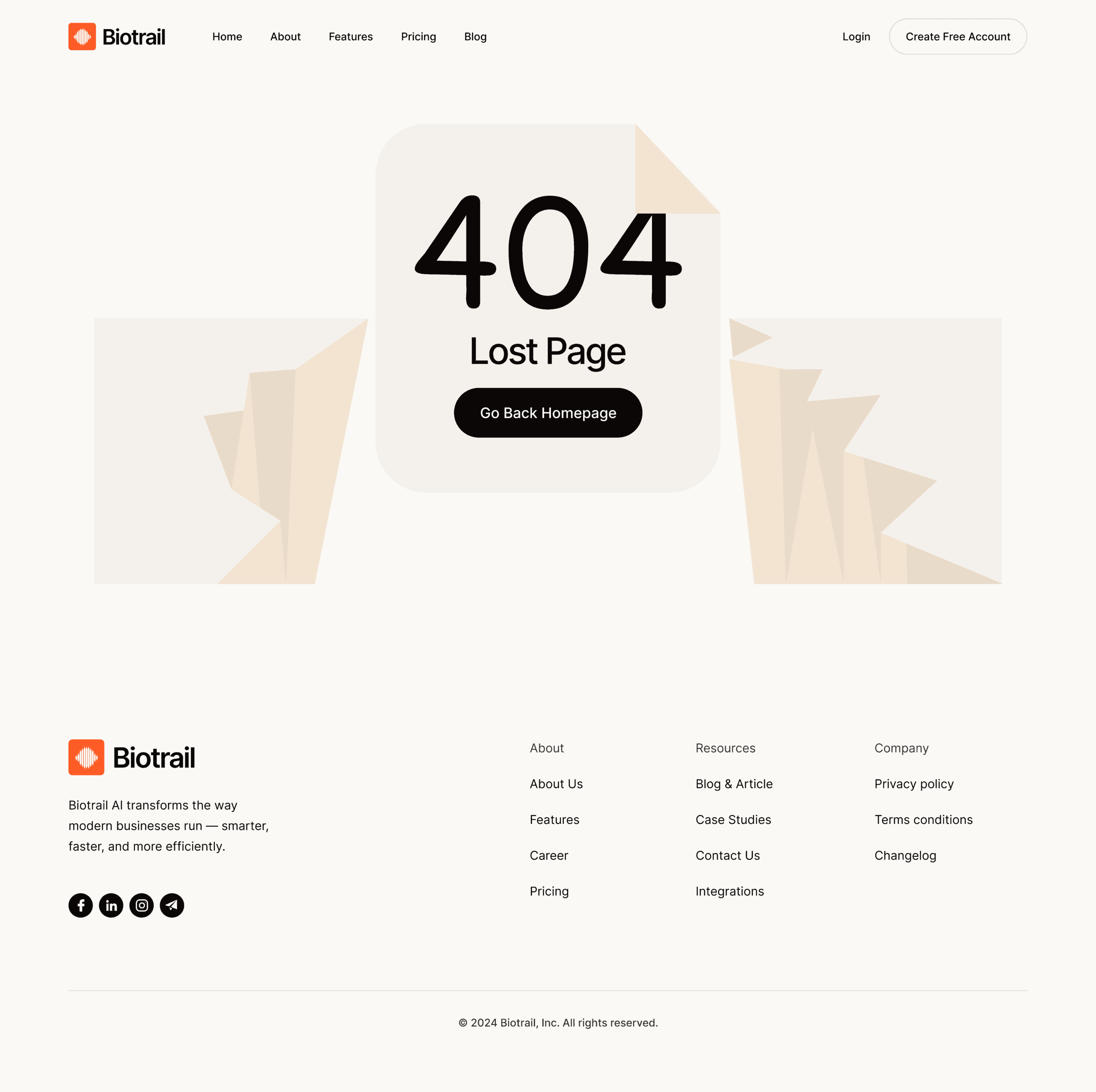 Biotrail Error Template