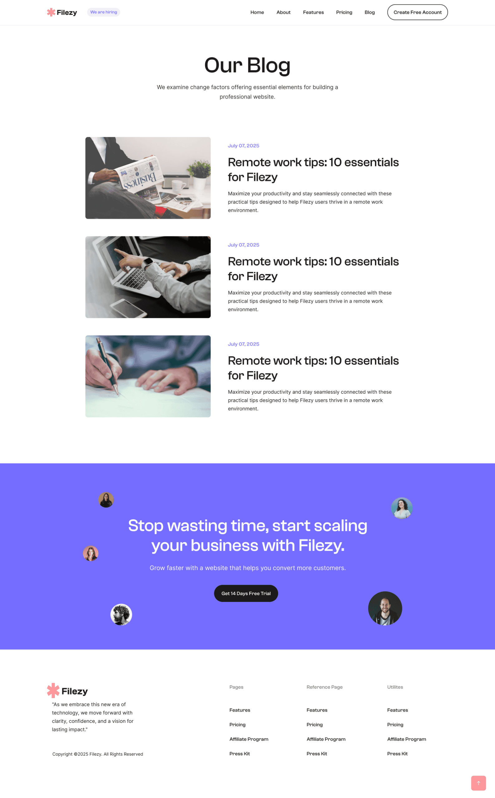 Filezy Archive Template