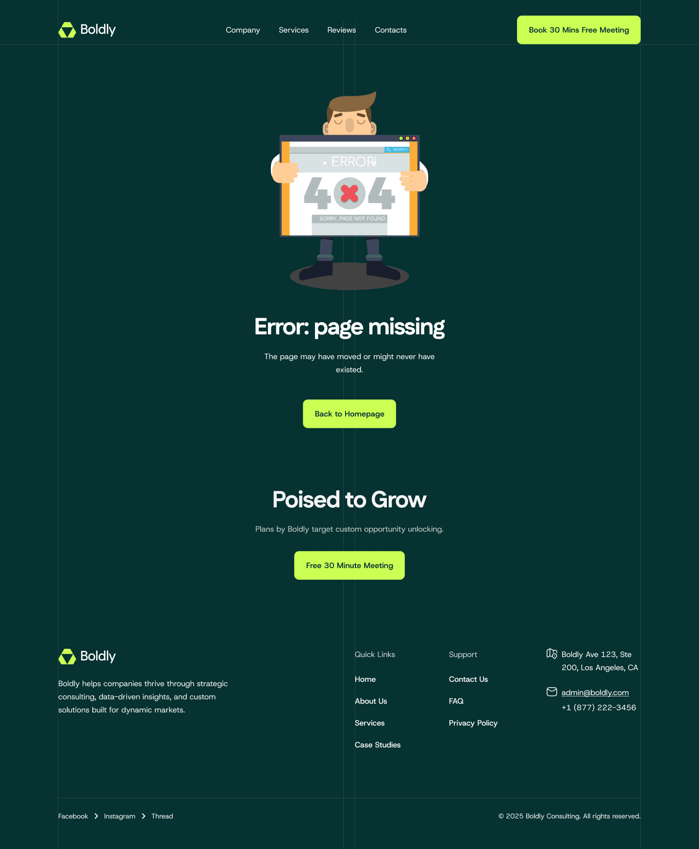 Boldly Error Template