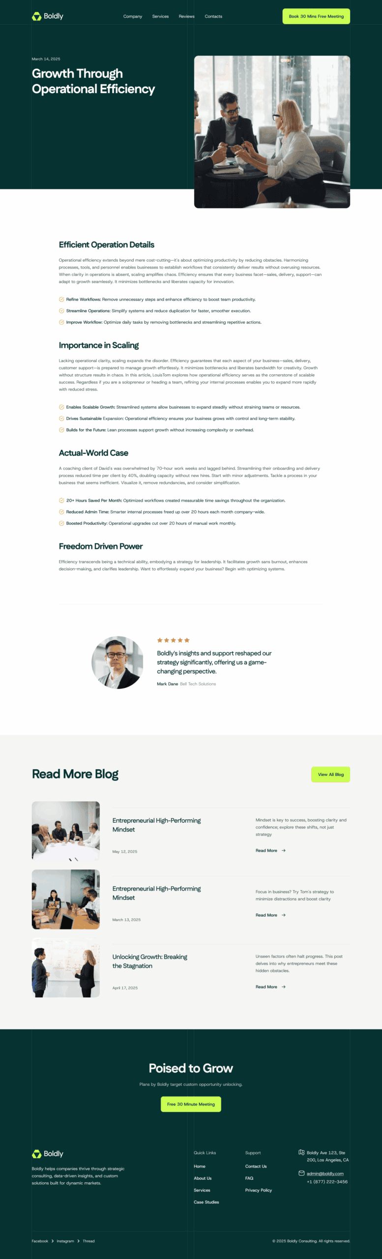 Boldly Single Post Template