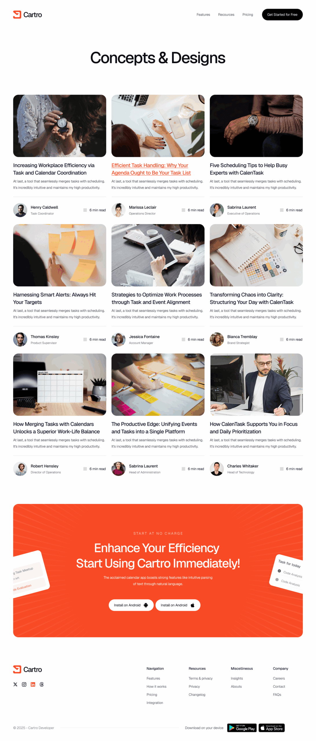 Cartro Archive Template