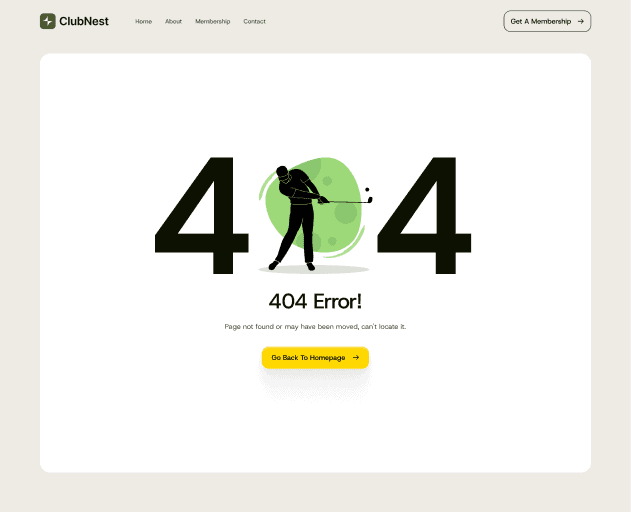 ClubNest Error Template