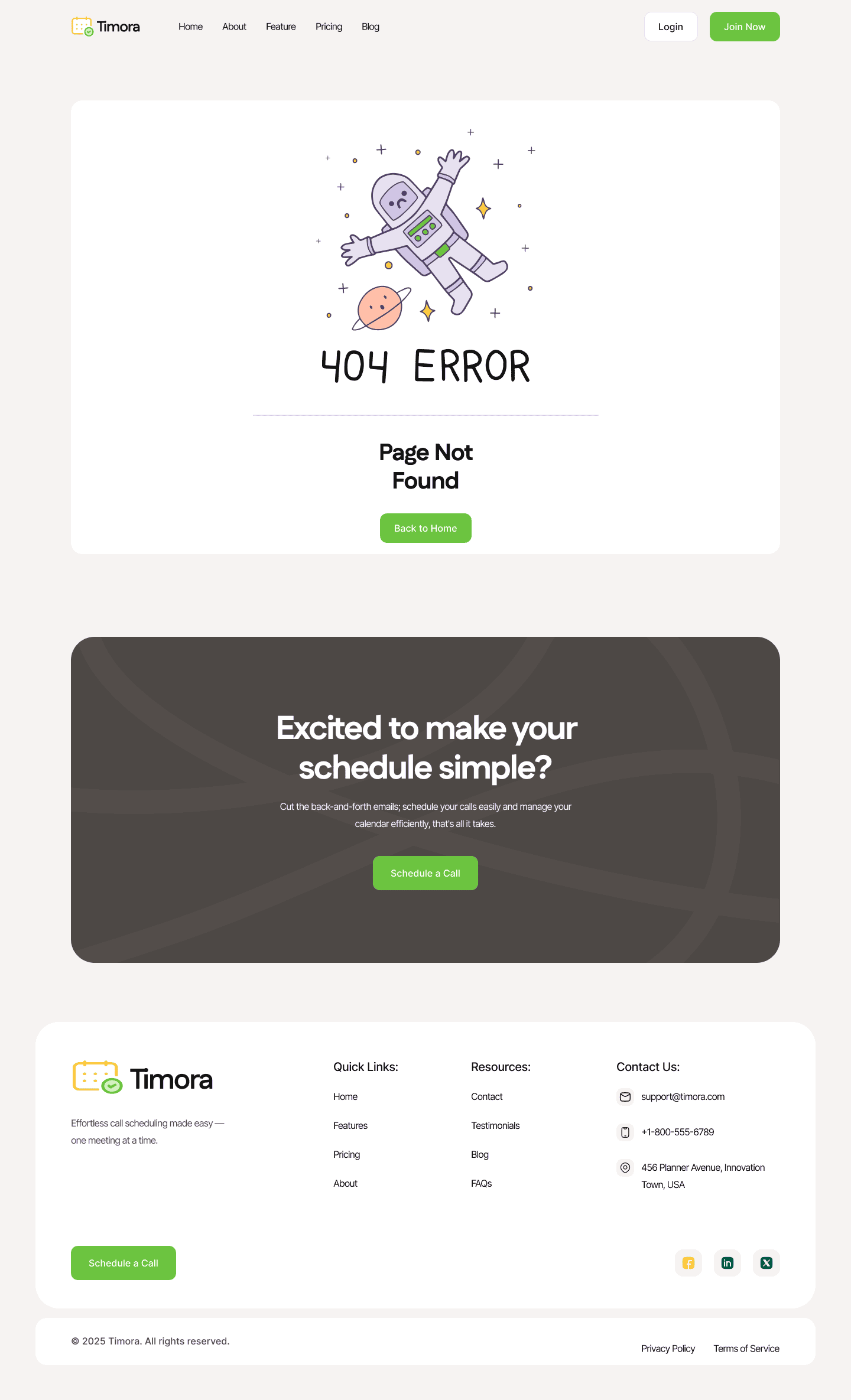 Timora Error Template