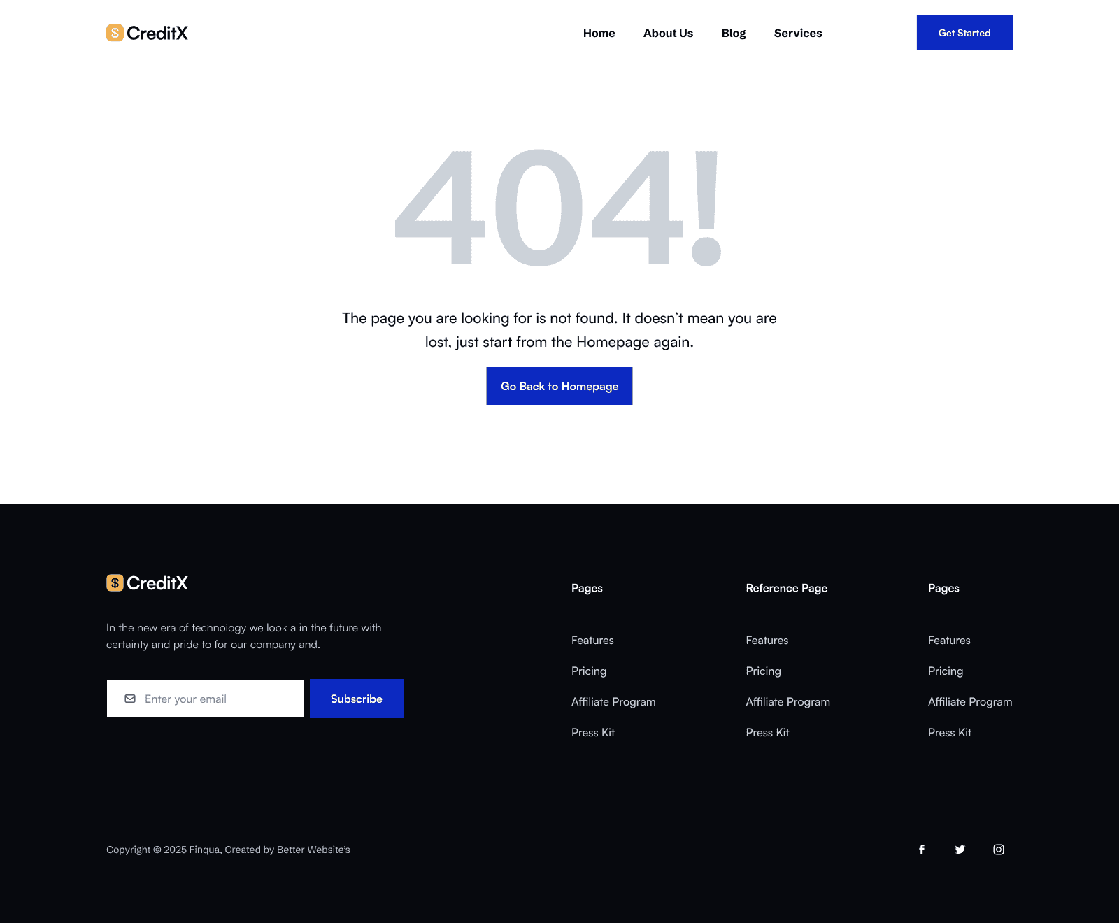 Finqua Error Template