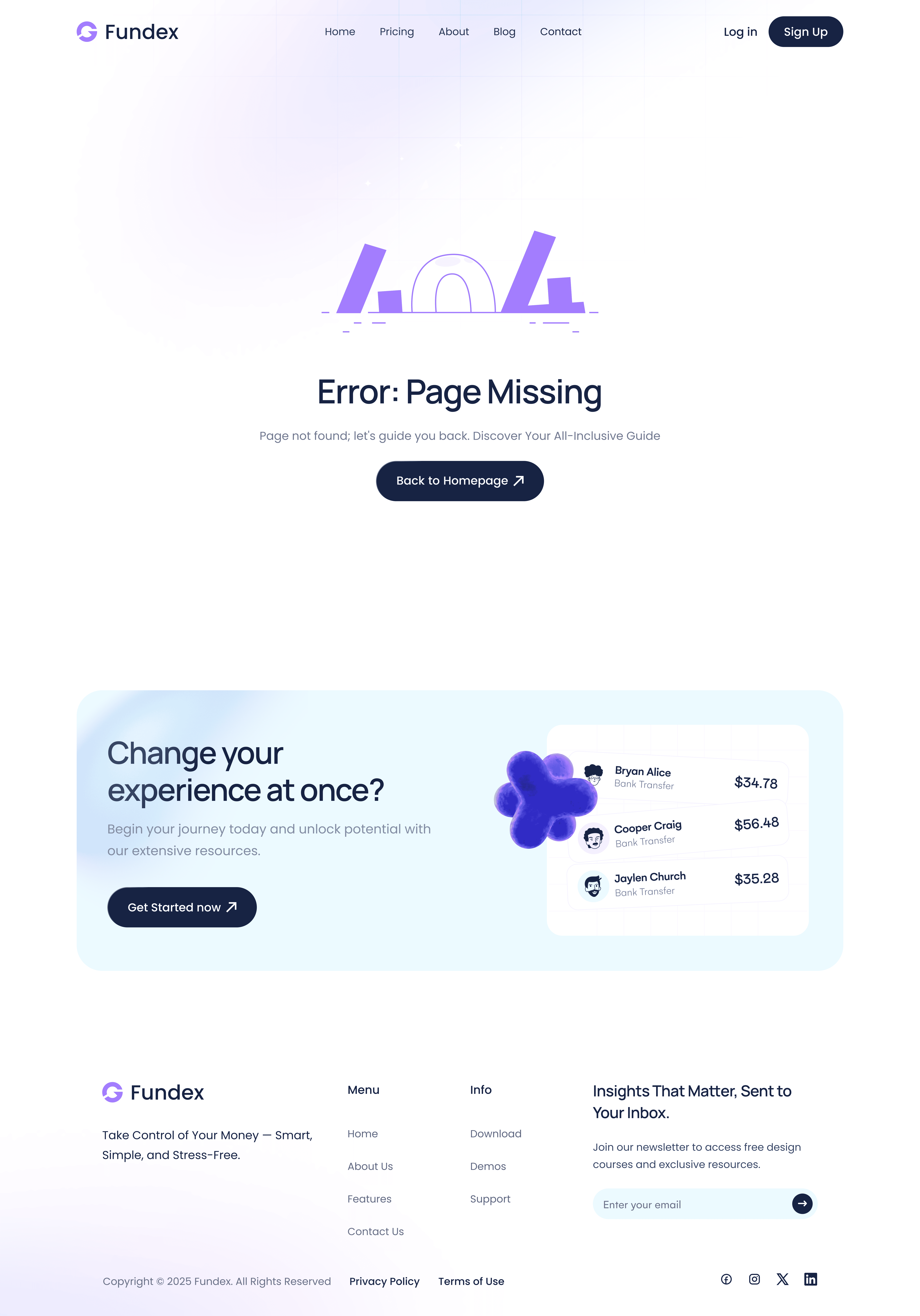 Fundex Error Template
