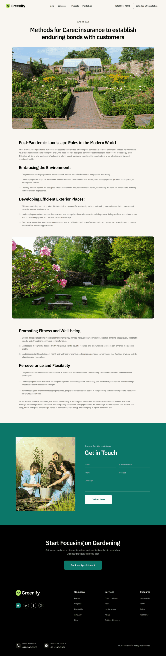 Greenify Single Post Template