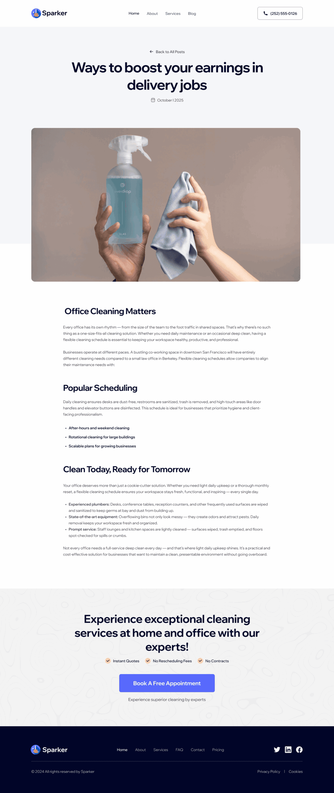 Sparker Single Post Template