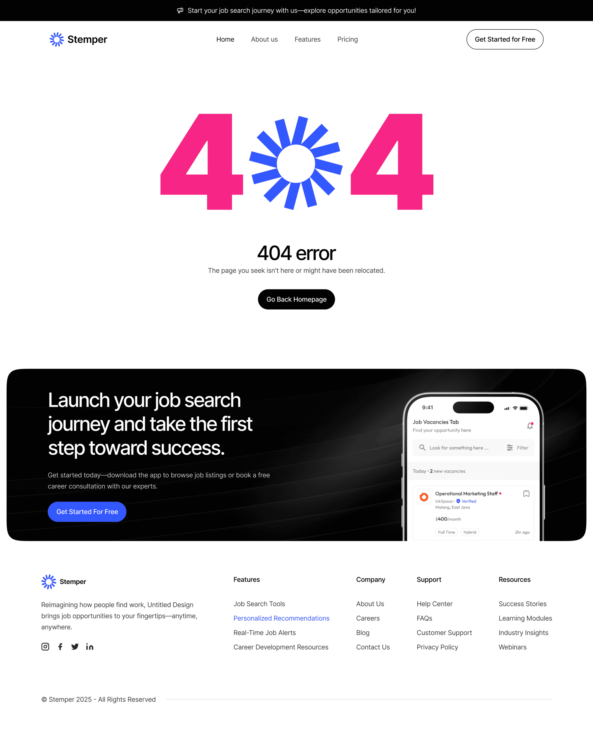 Stemper Error Template