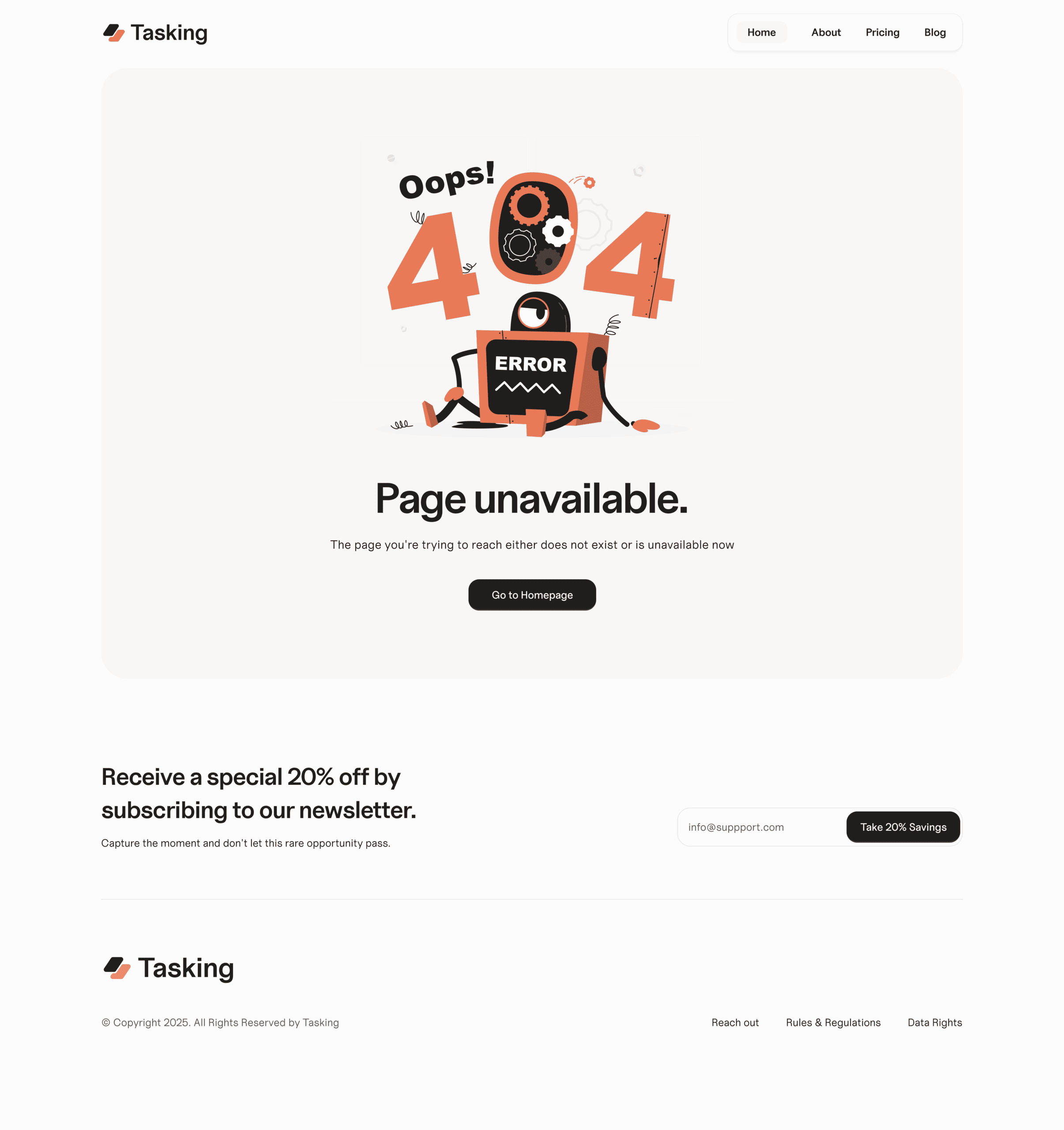 Tasking Error Template