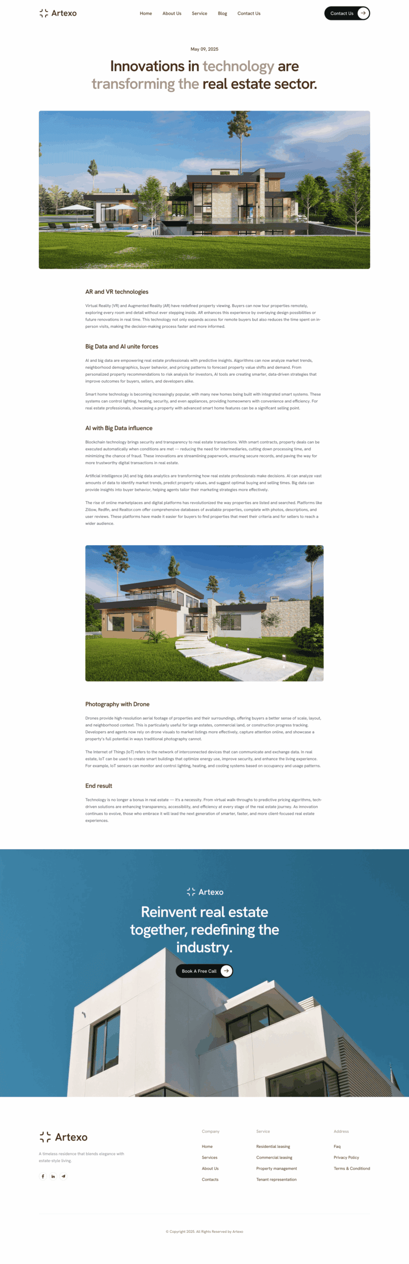 Artexo Single Post Template