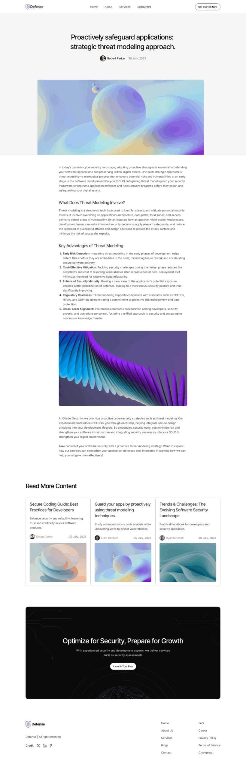 Defense Single Post Template