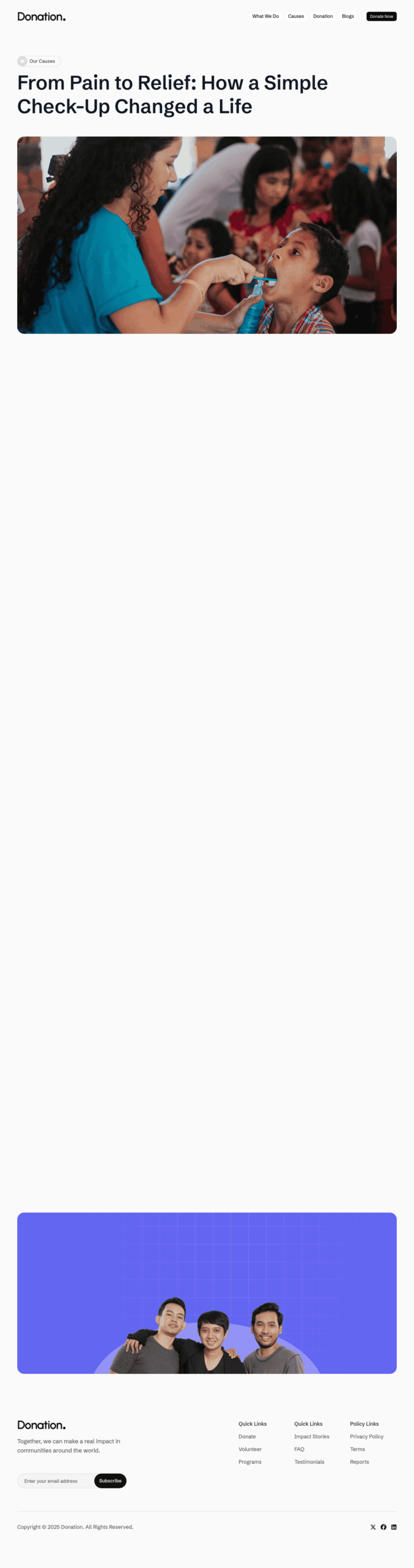 Donation Single Post Template