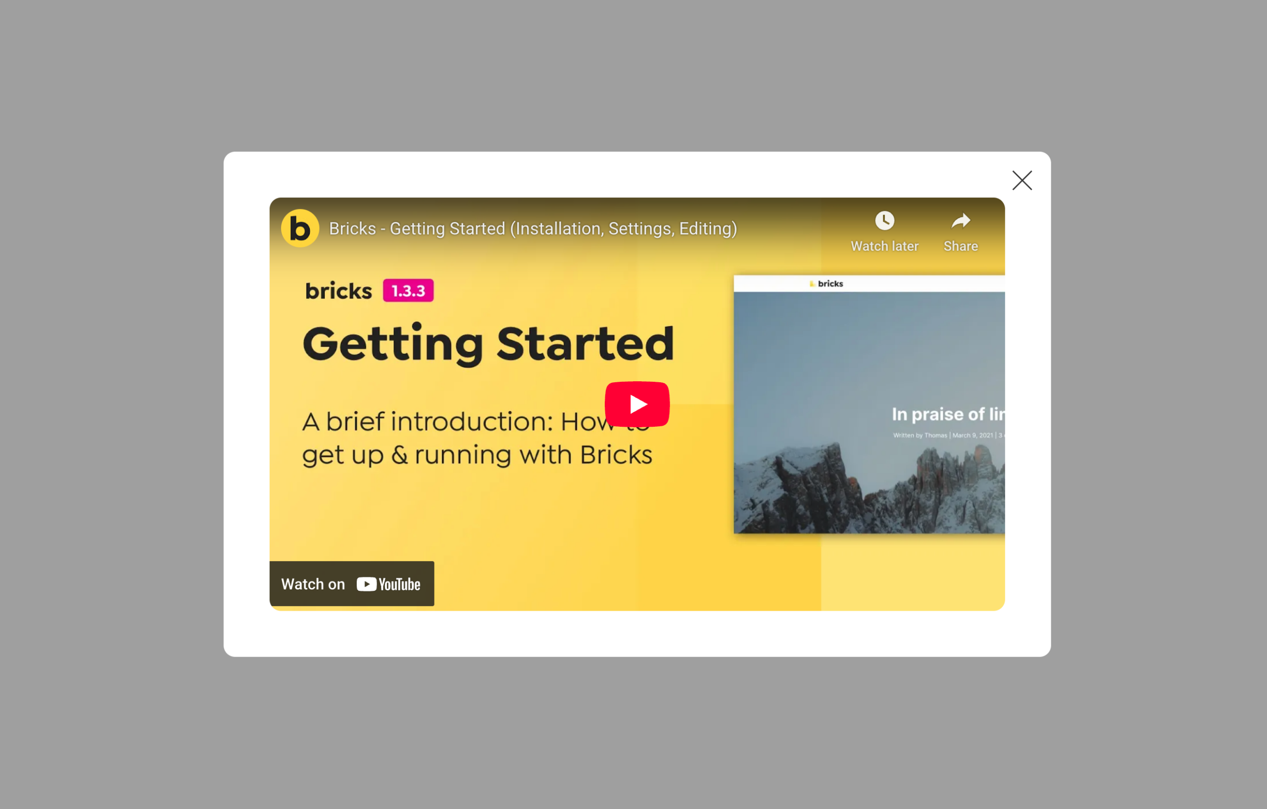 Donation Video Popup Template