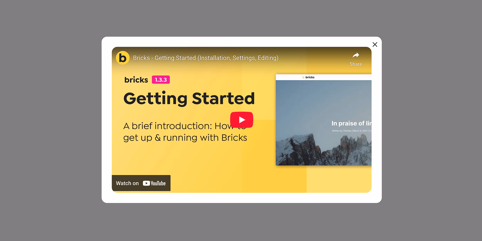 Vidly Video Popup Template