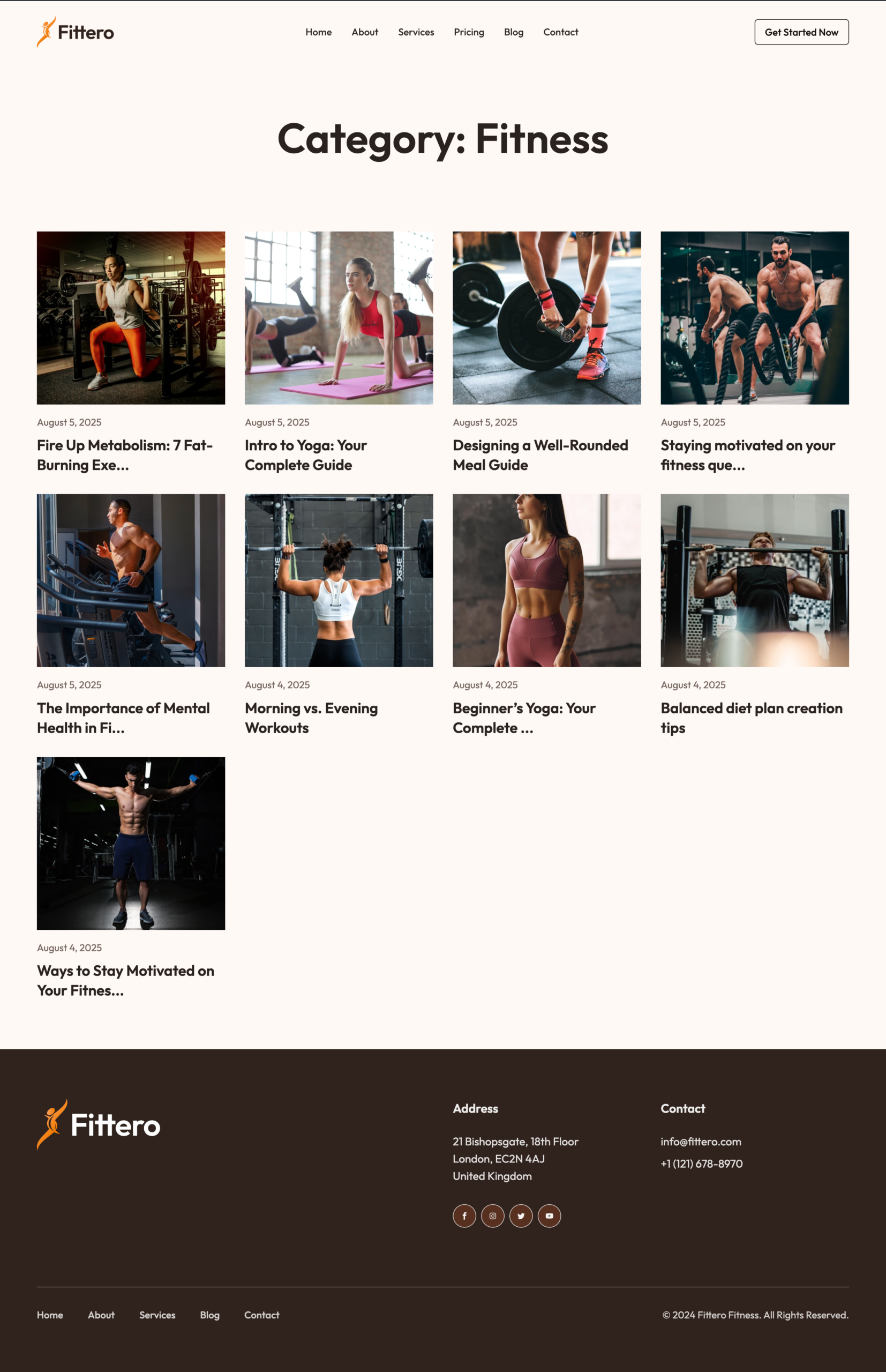 Fittero Archive Template