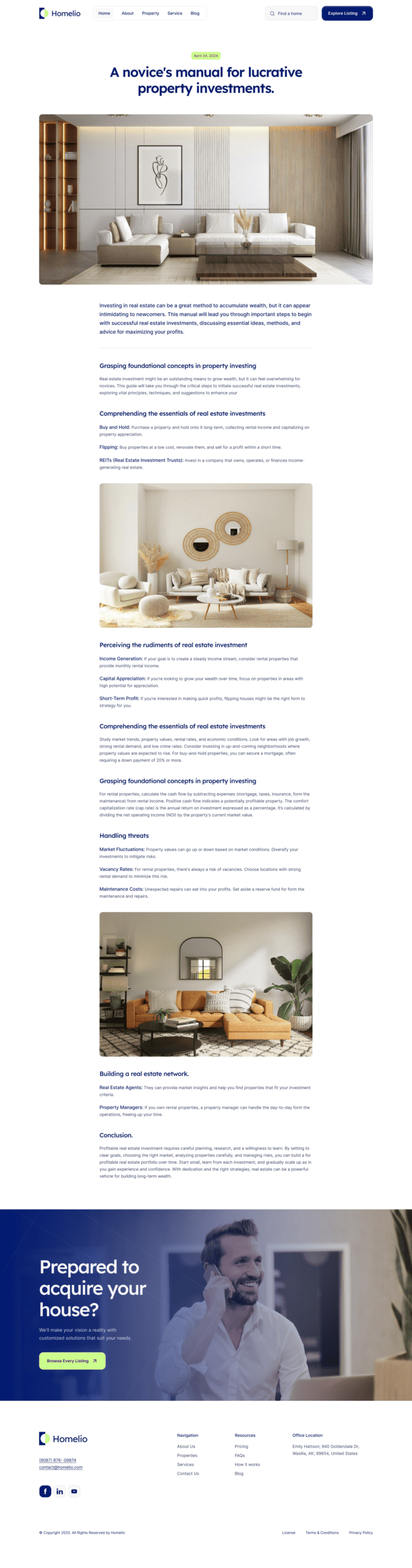 Homelio Single Post Template