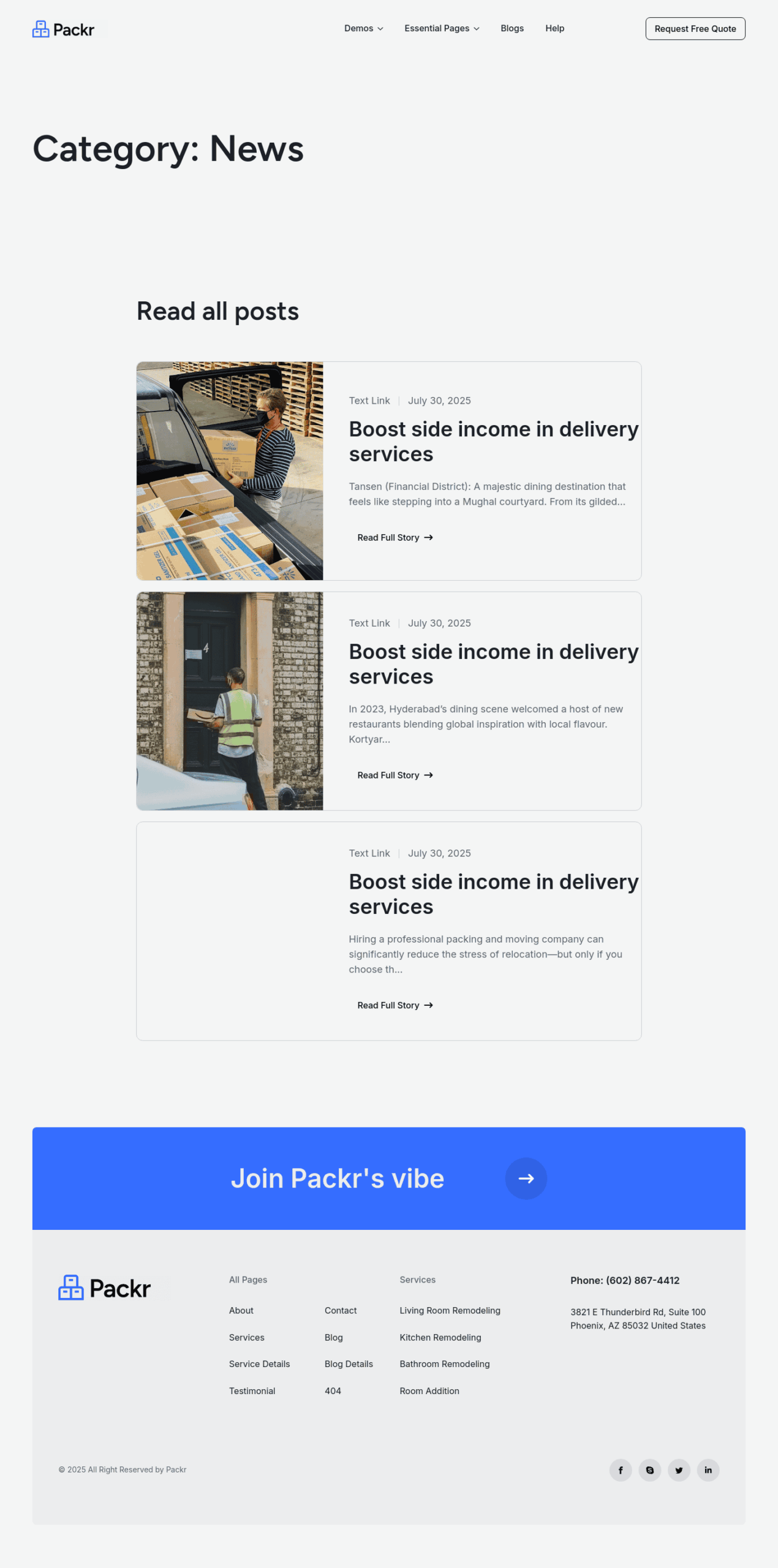 Packr Archive Template