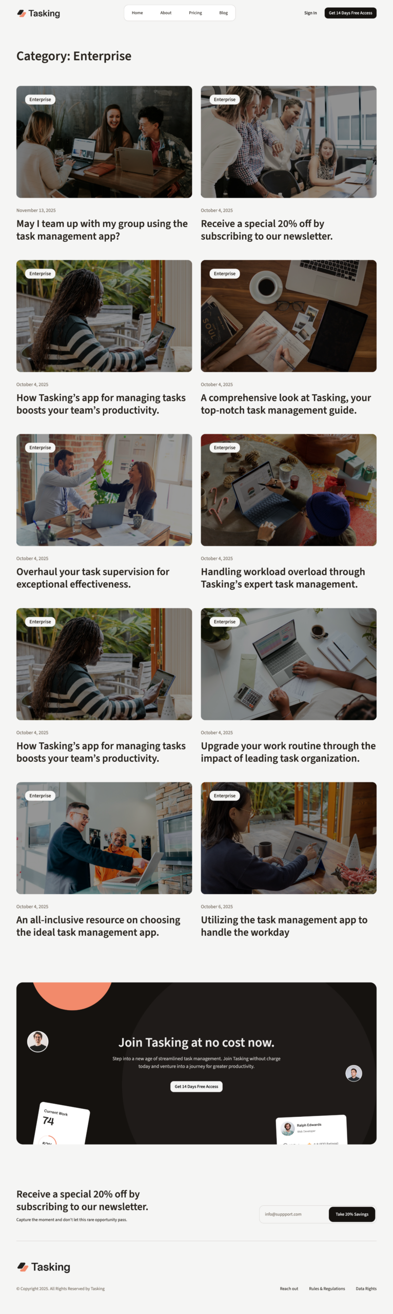 Tasking Archive Template