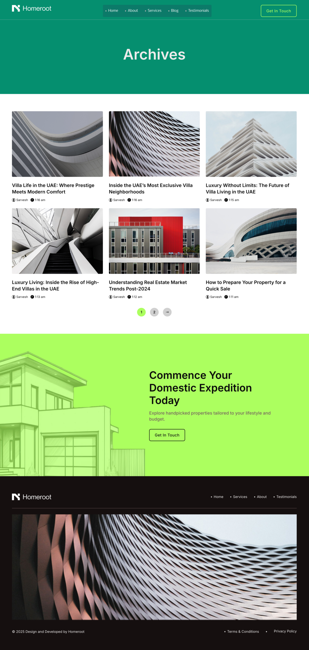 HomeRoot Archive Template