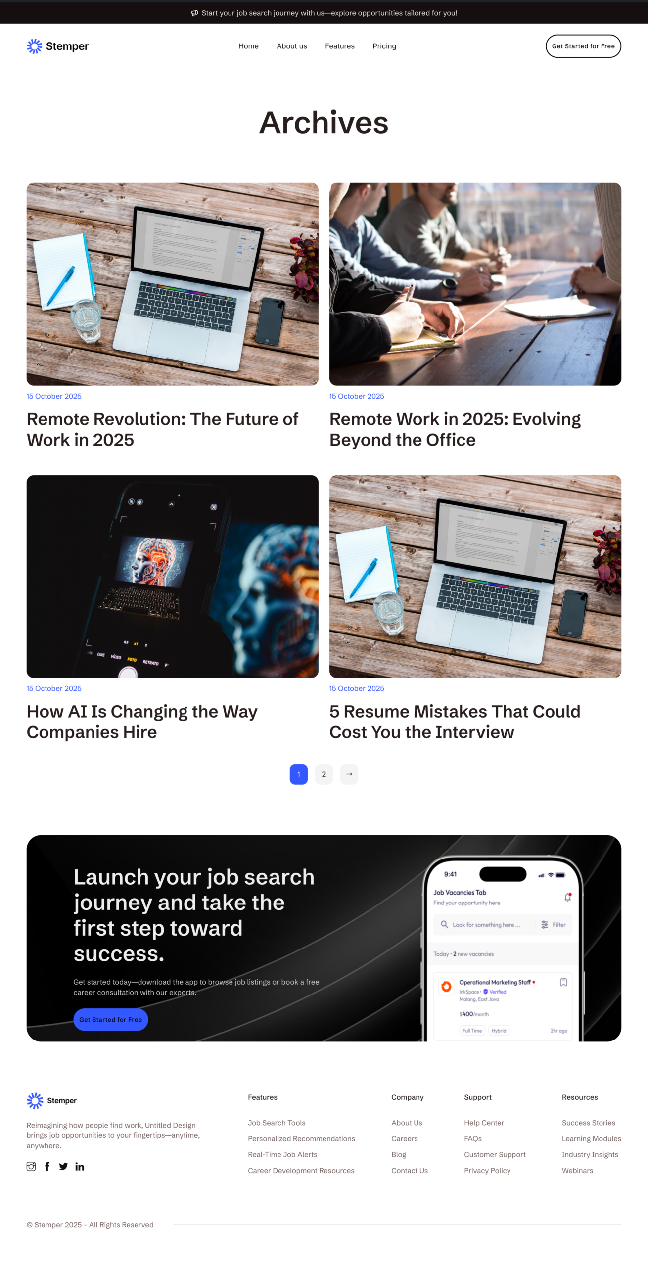 Stemper Archive Template