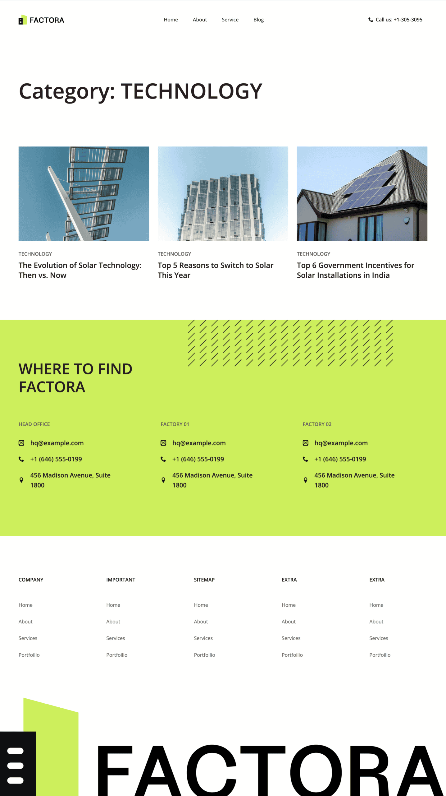 Factora Archive Template