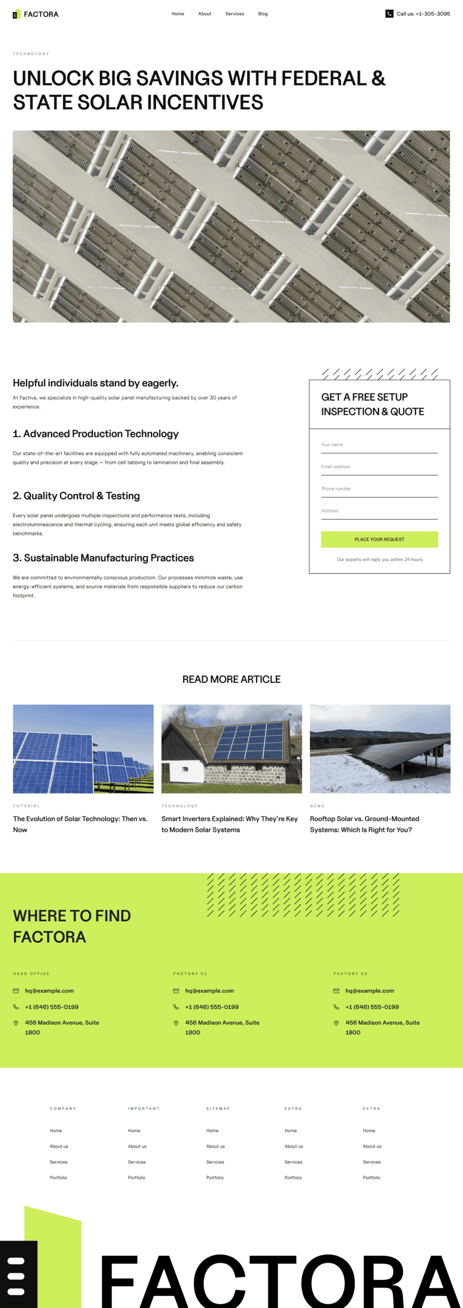 Factora Single Blog Template