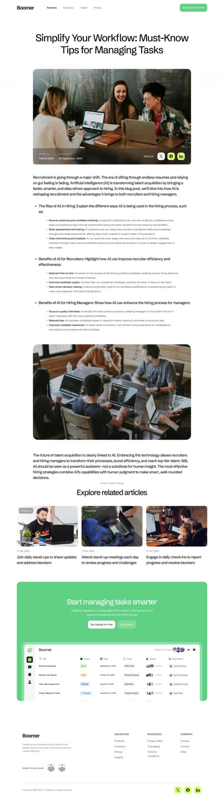 BoomerSaas Single Post Template