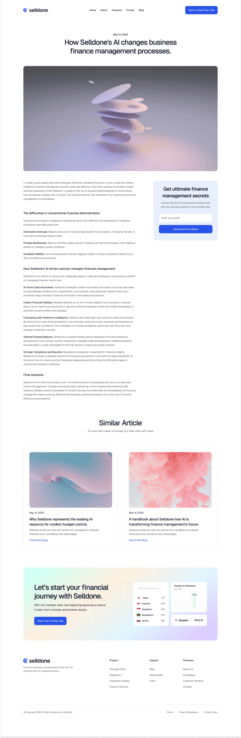 Selldone Single Blog Template