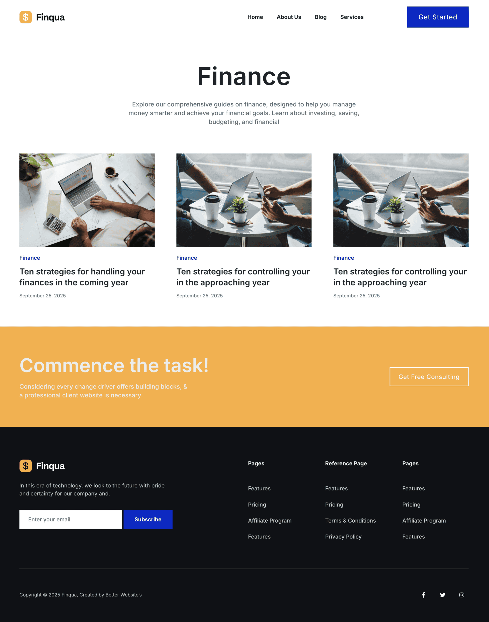 Finqua Archive Template