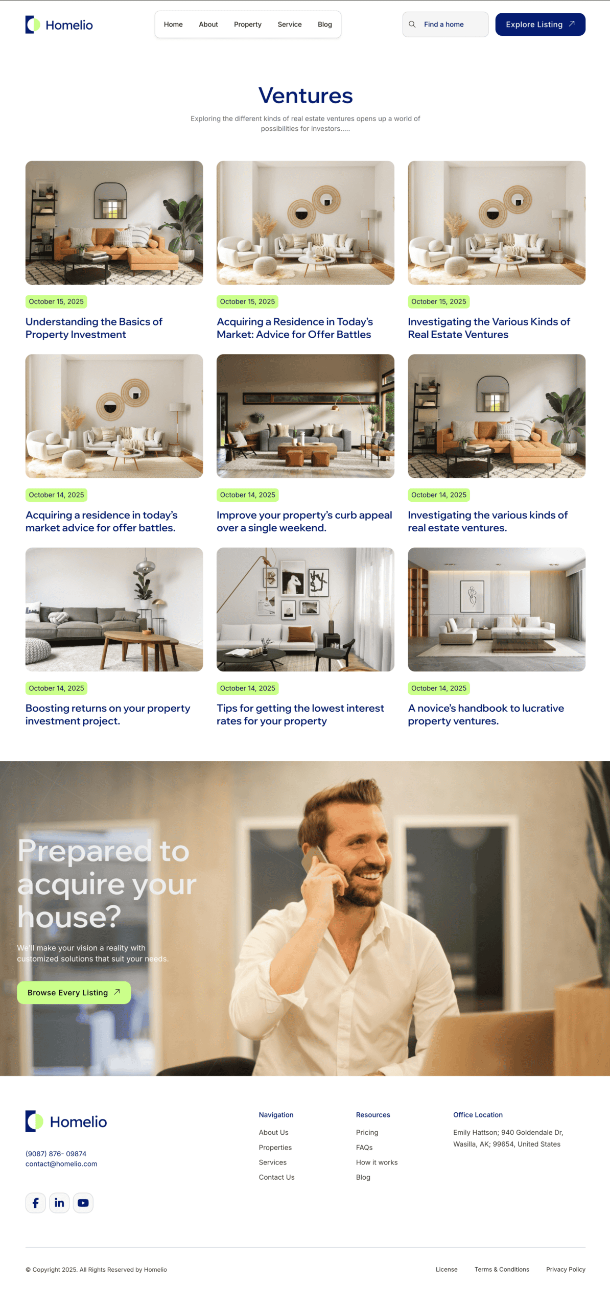 Homelio Archive Template