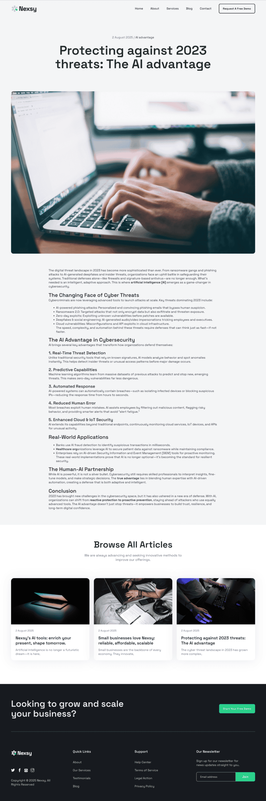 Nexsy Single Post Template