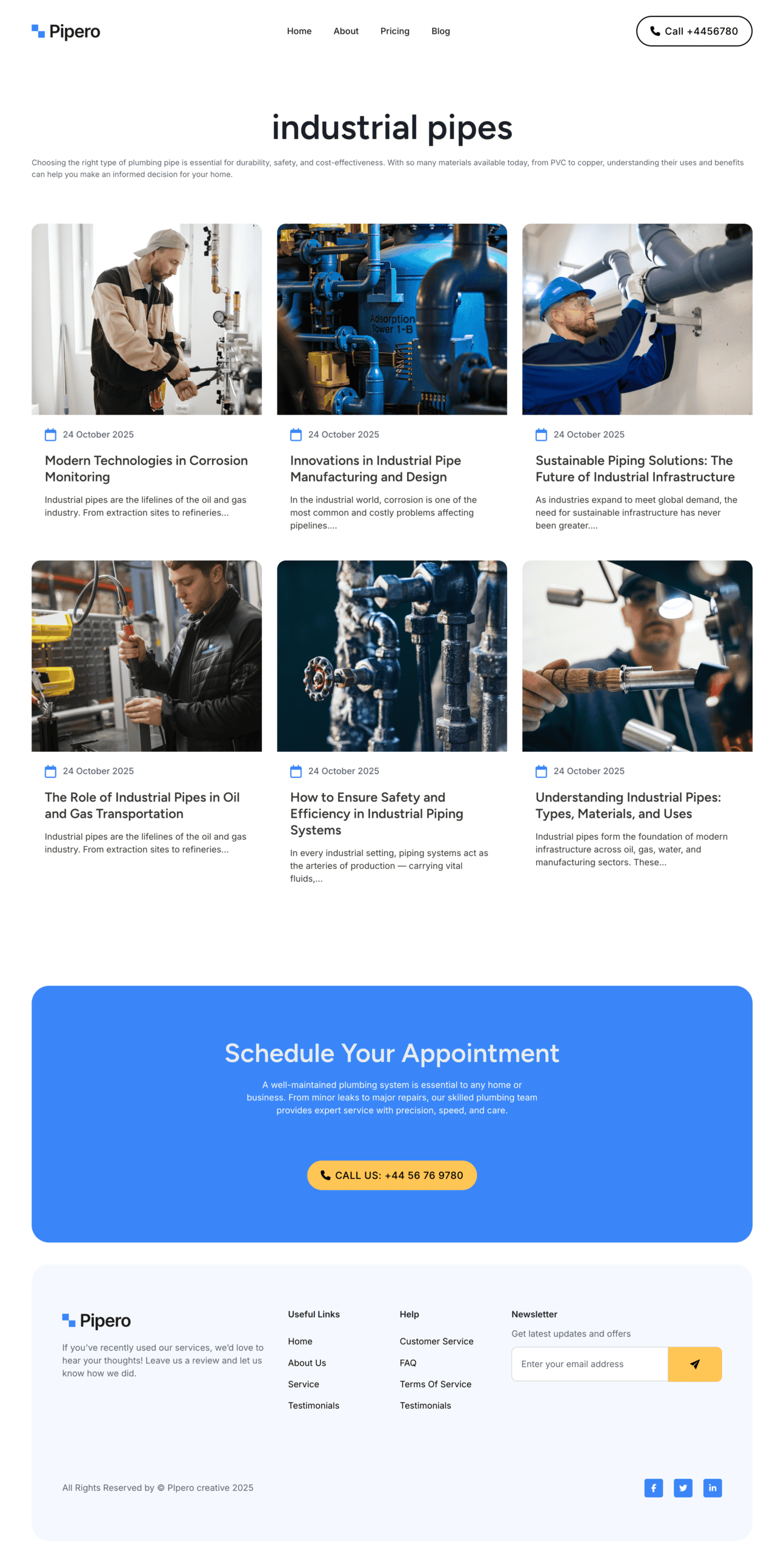 Pipero Archive Template