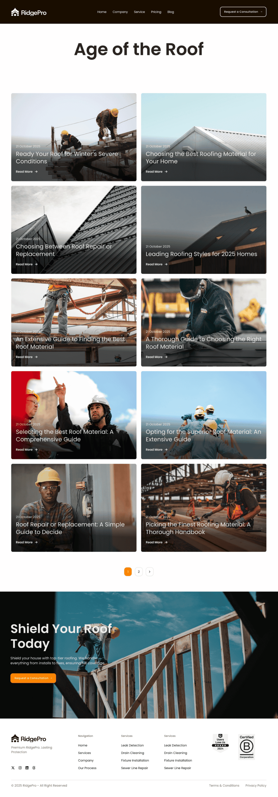 RidgePro Archive Template