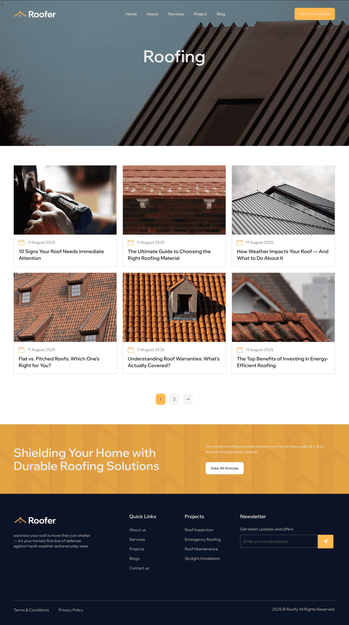 Roofer Archive Template