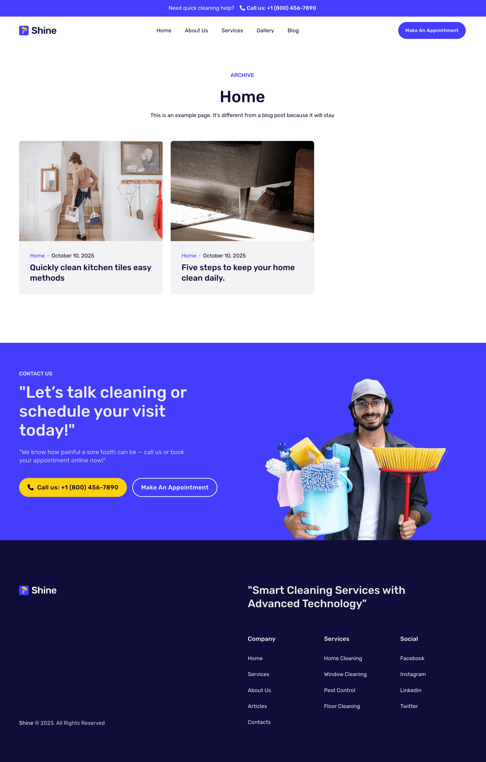 Shine Archive Template