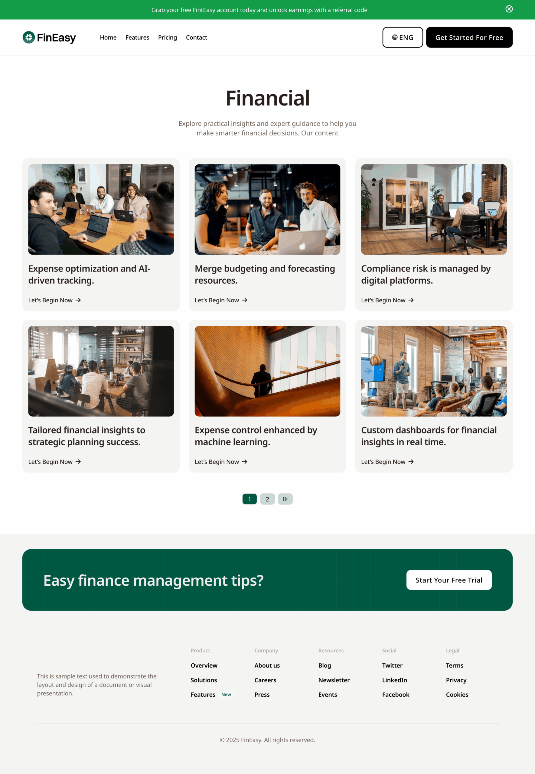 FinEasy Archive Template