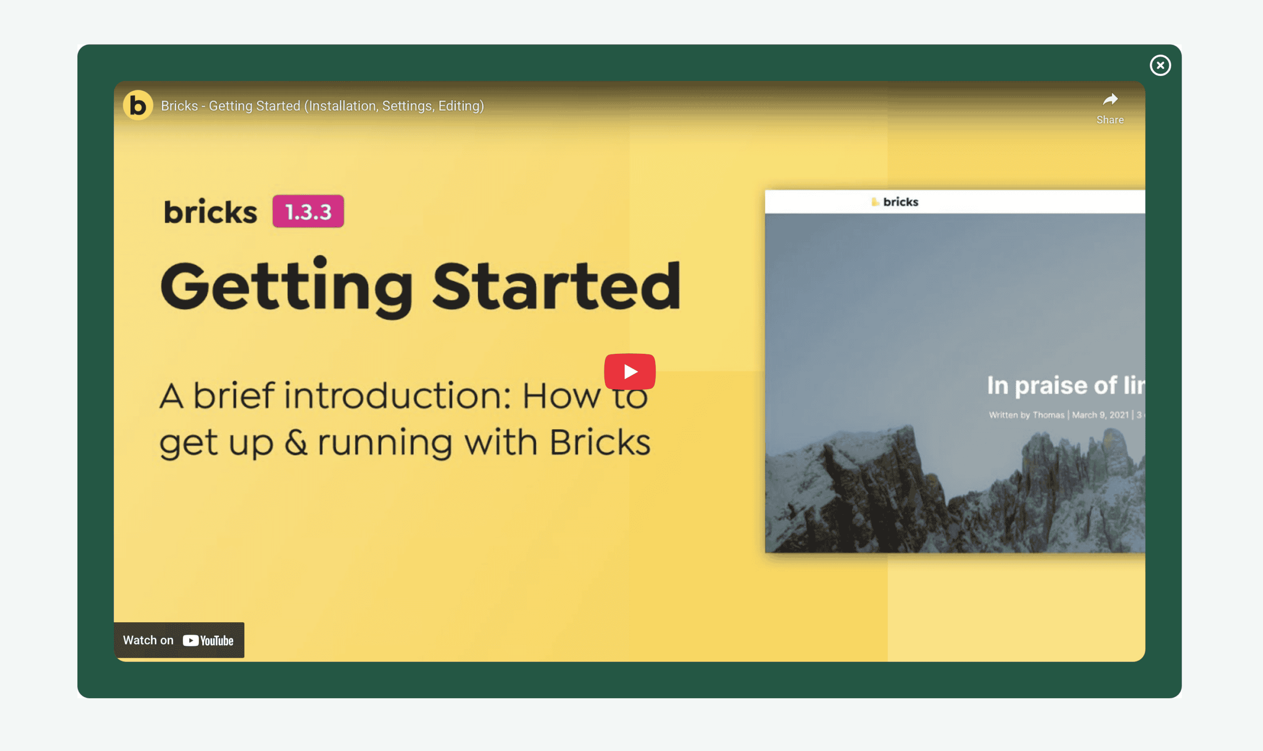 Converdy Video popup page