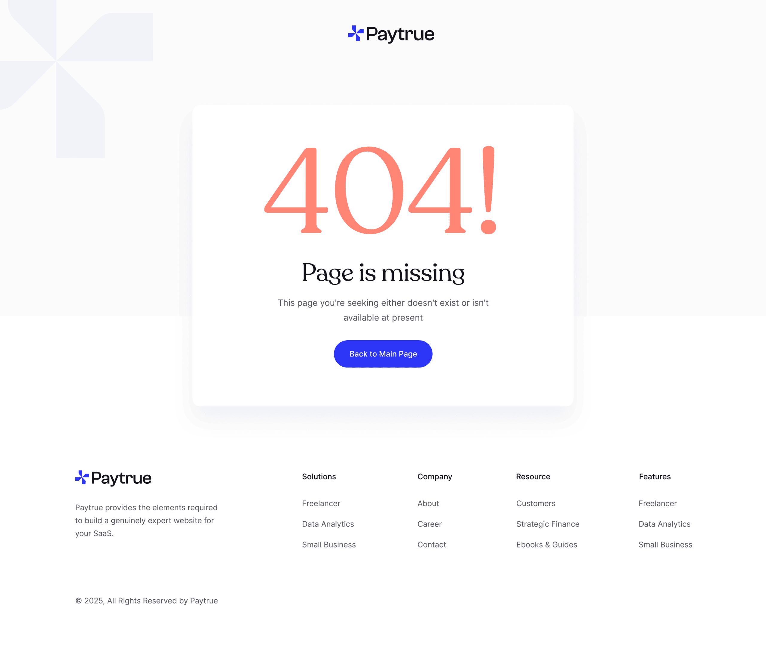 Paytrue Error Template